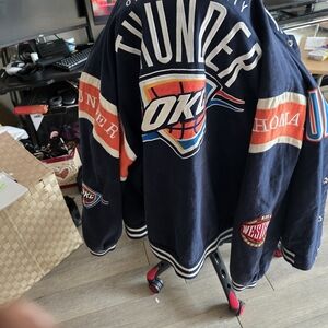 NBA Thunder Jacket - Navy, Orange, White